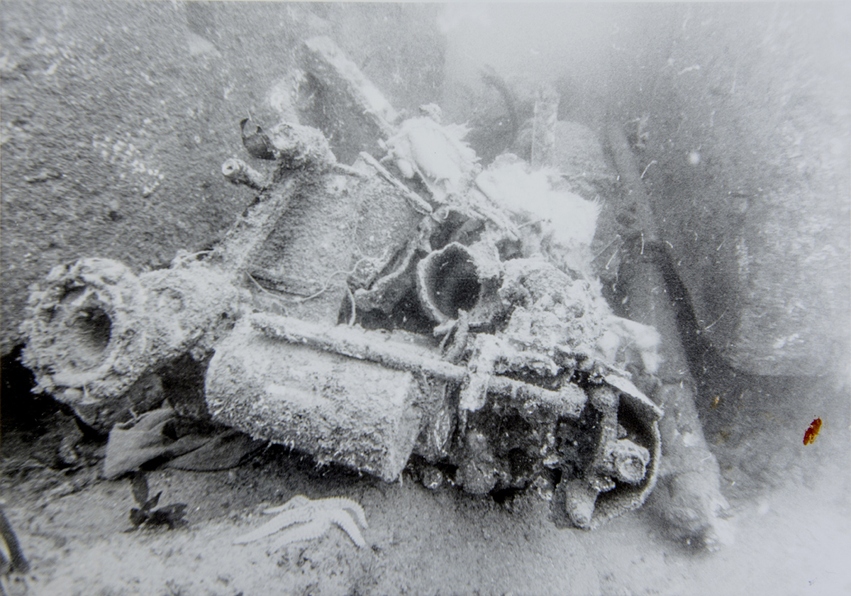 Avro Lancaster ED450 remains on the seabed [Peter Mitchell]